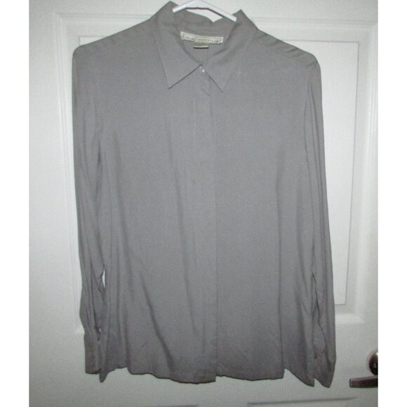 Silk Essentials 100% Silk Charmeuse Blouse - P/L - Picture 1 of 11